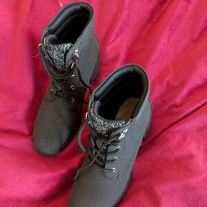 Maurices Black Lace Up Boots